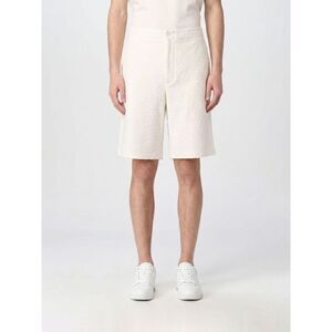 Off-White Men Off-White High-Waisted Cotton Chino Shorts With Jacquard Logo